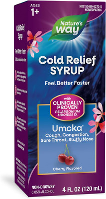 Nature's Way Cold Relief Syrup, Umcka, Shortens Duration & Reduces Severity
