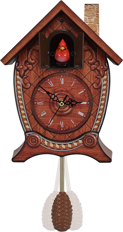 & Associates Traditional Chalet Style Singing Cardinal Tabletop Wall Sound Cucko