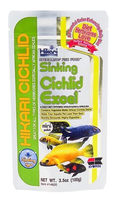Hikari Sinking Cichlid Excel Mini Pellets Fish Food - Free Shipping