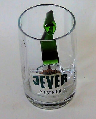 Vintage German Jever Pilsener .4L Beer Glass Mug - circa 1980 - Sanahed #1869