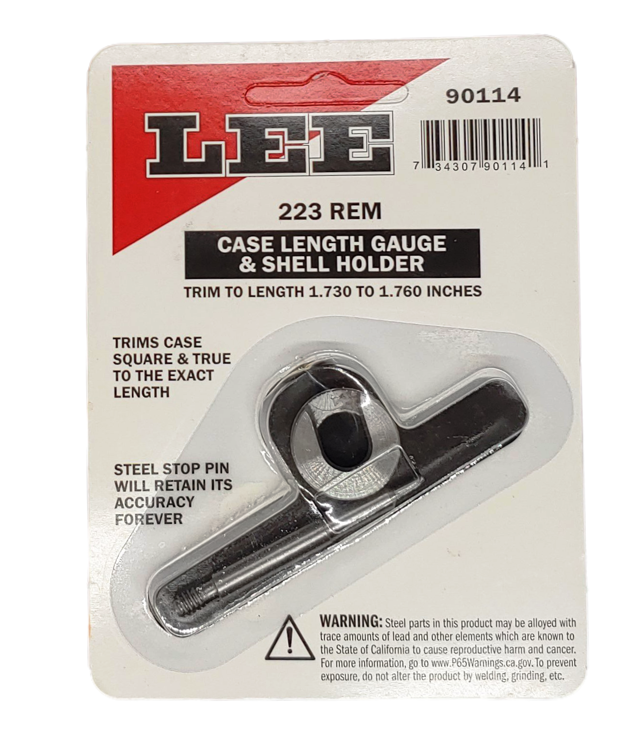 Lee Case Length Gauge w/Shell Holder for .223 Remington 90114