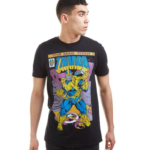 Official Marvel Mens Thanos The Mad Titan T-shirt Black S