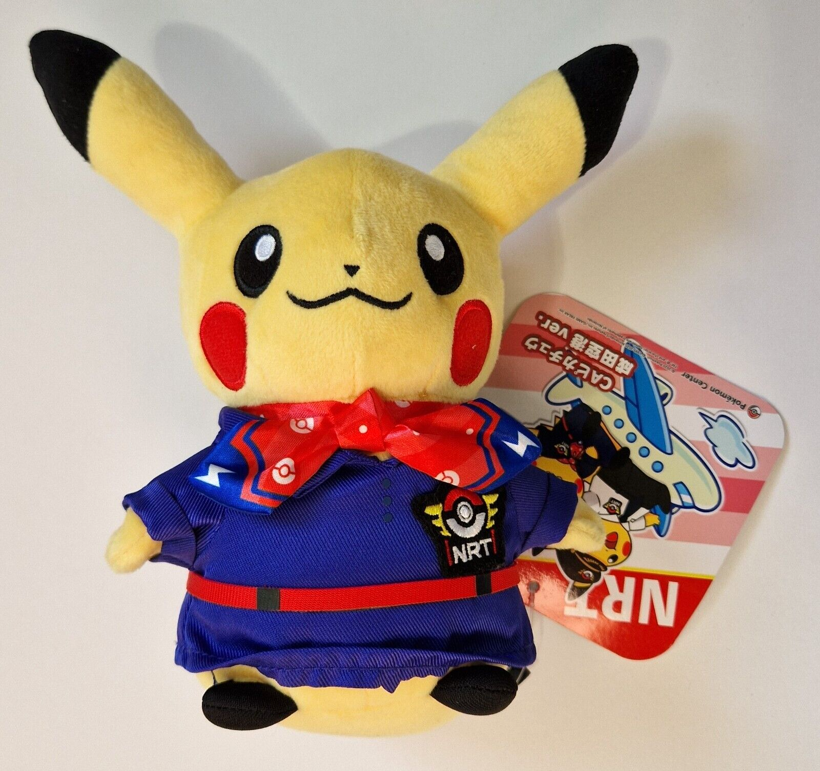 Official Narita Airport Pikachu Plush Flight Attendant Cabrin Crew