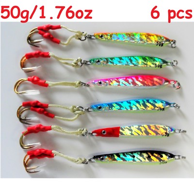 5 Pack Bucktail Jigs T/&A JIGS **LARGE FLARE** Color Weight Choice+Spro Swivel