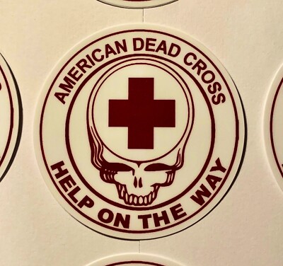 Grateful Dead - Help On The Way / American Red Cross 3  Vinyl Sticker