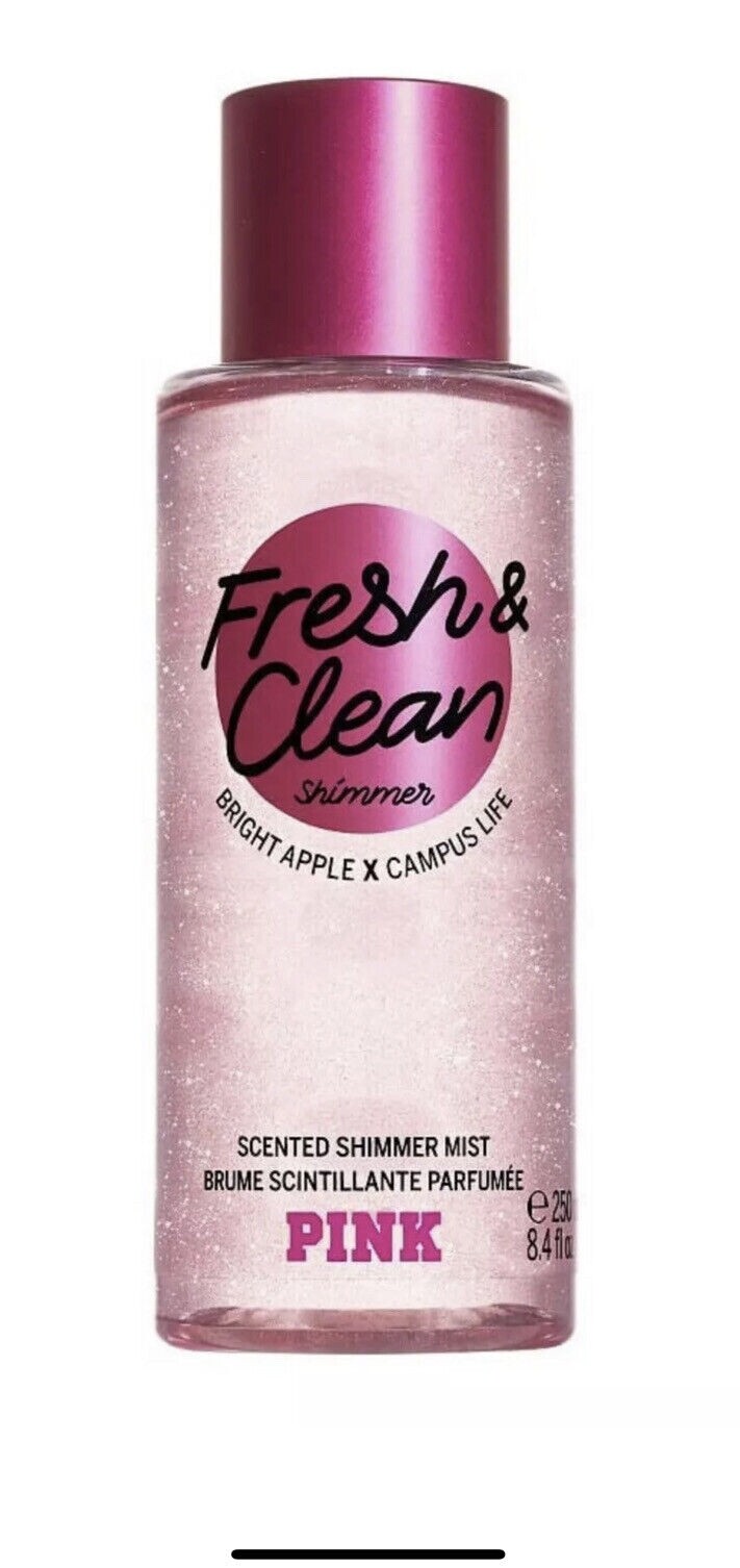 Victorias Secret PINK FRESH & CLEAN SHIMMER Fragrance BODY