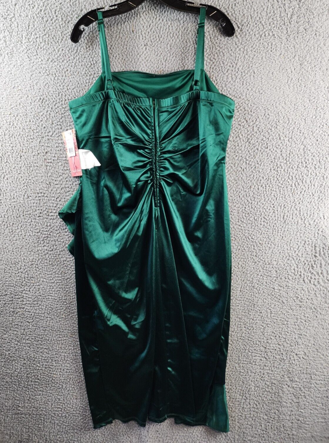 Emerald Sundae Trendy Plus Size Ruffled Midi Dress Women's 18 Hunter Sleeveless~ - Picture 12 of 14