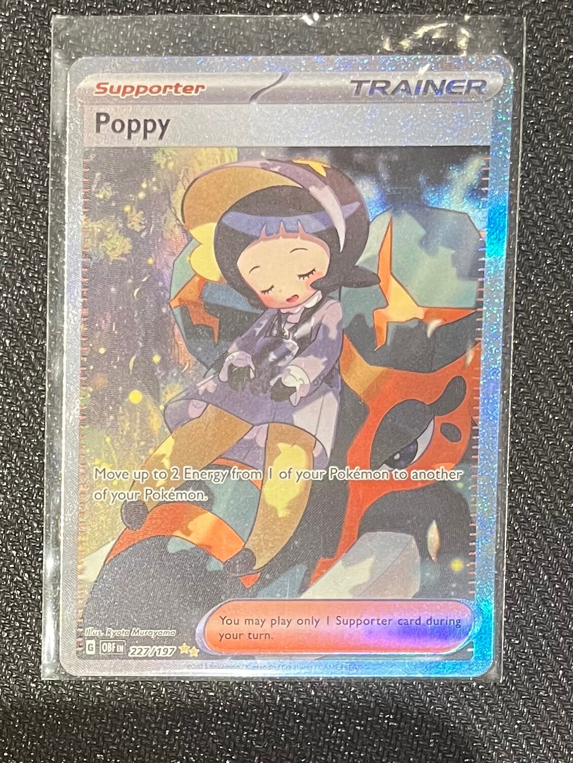 Pokemon TCG Obsidian Flames 227/197 Poppy Full Alternative Pokemon TCG Obsidian Flames 227/197 Poppy Full Alternative