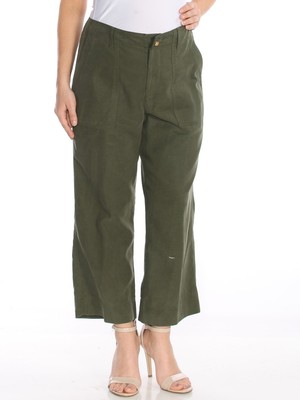 

RALPH LAUREN Женские зеленые широкие брюки, Зеленый, 200711073002