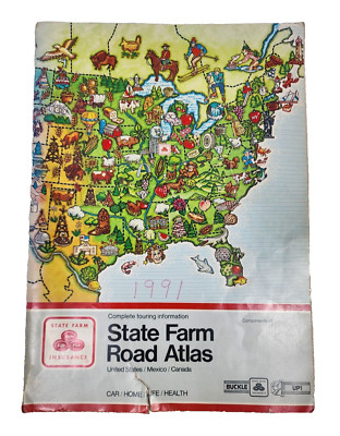 State Farm Road Atlas 1991 United States Mexico Canada Maps Rand McNally