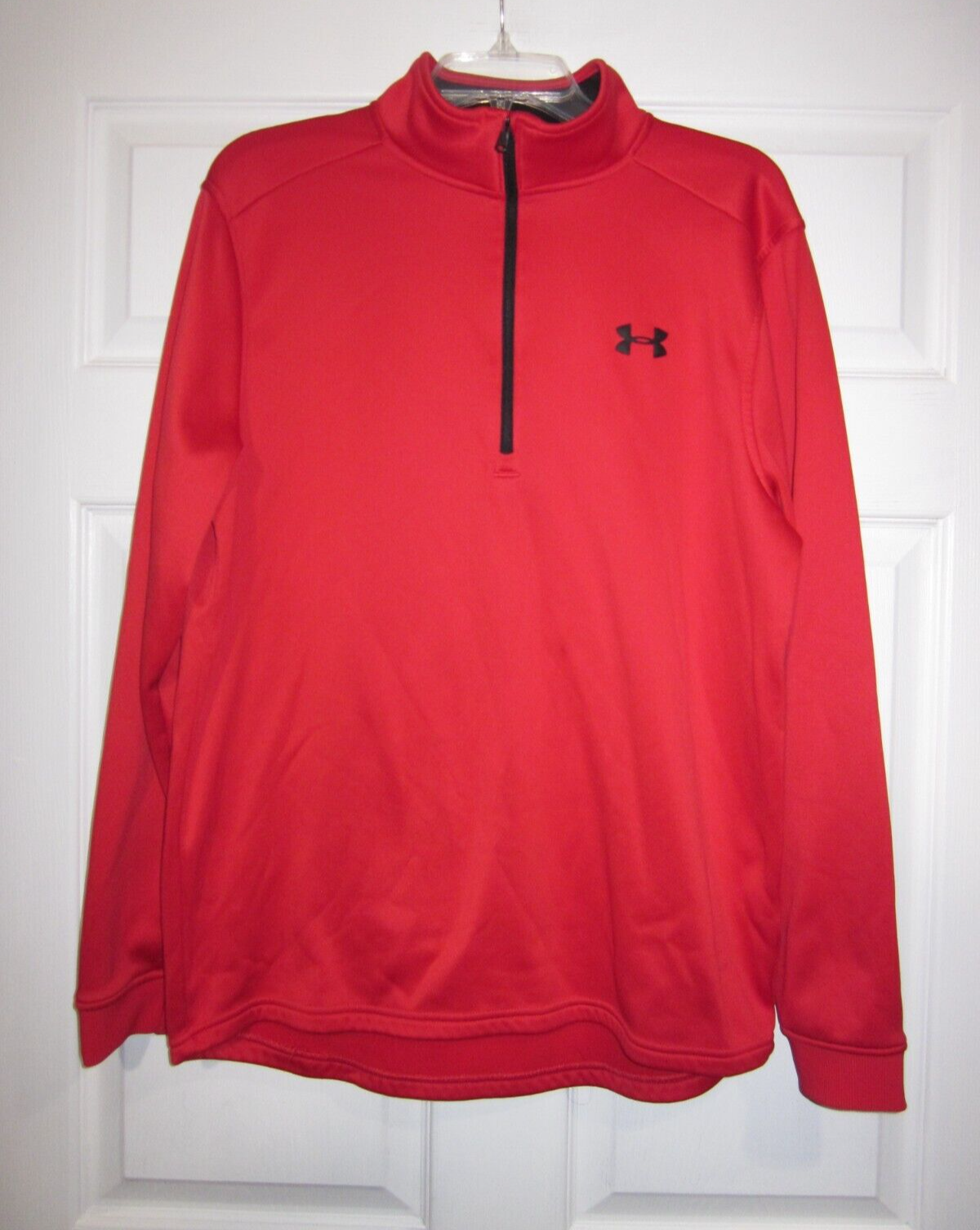 UNDER ARMOUR 1/4 ZIP ACTIVE WORKOUT, COLDGEAR RED JACKET
