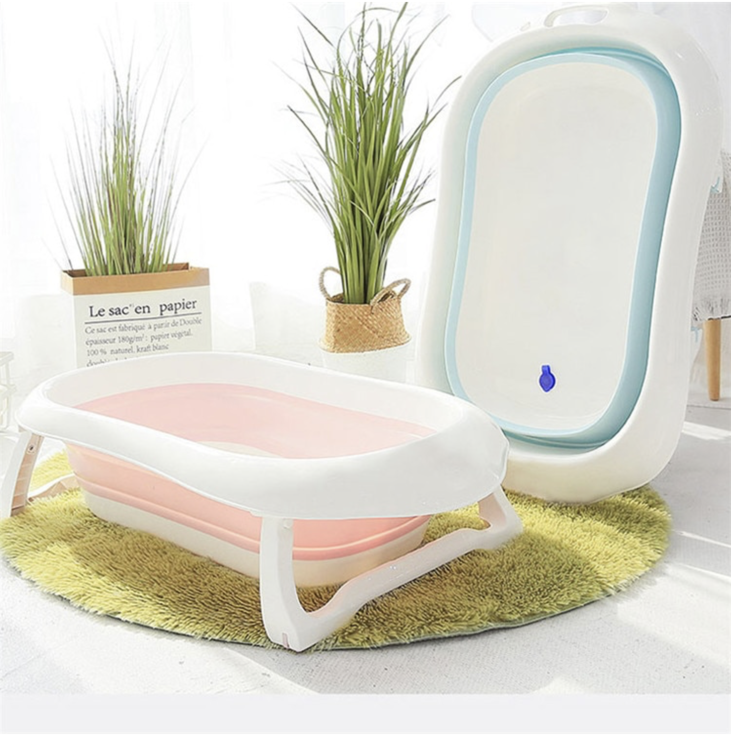 RHP Badewanne für Babys Ergonomische Babywanne Anti-Rutsch Kunststoff - 3 Farben