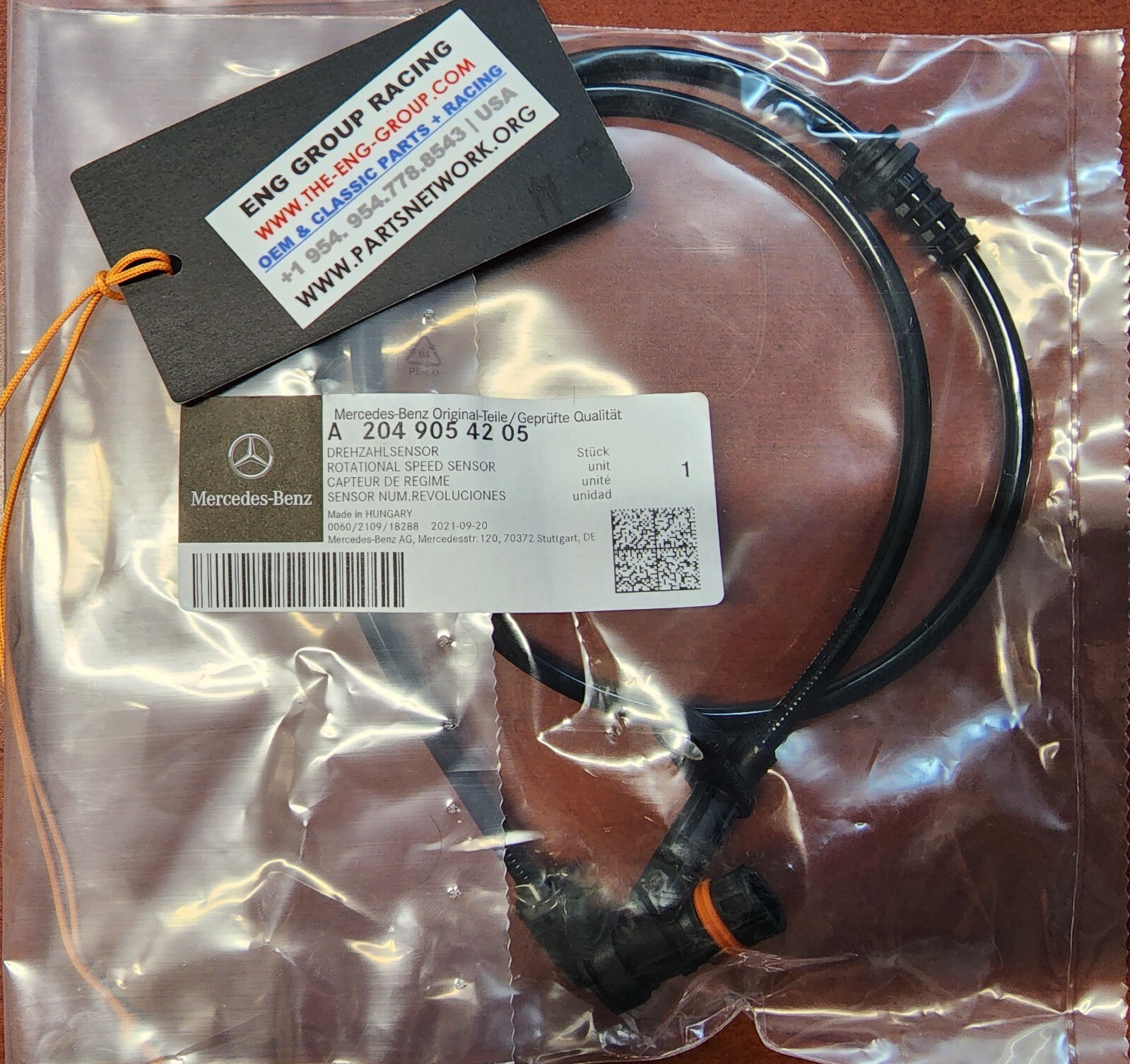OEM GENUINE MBENZ FL/FR RPM ABS ROTATIONAL SENSOR