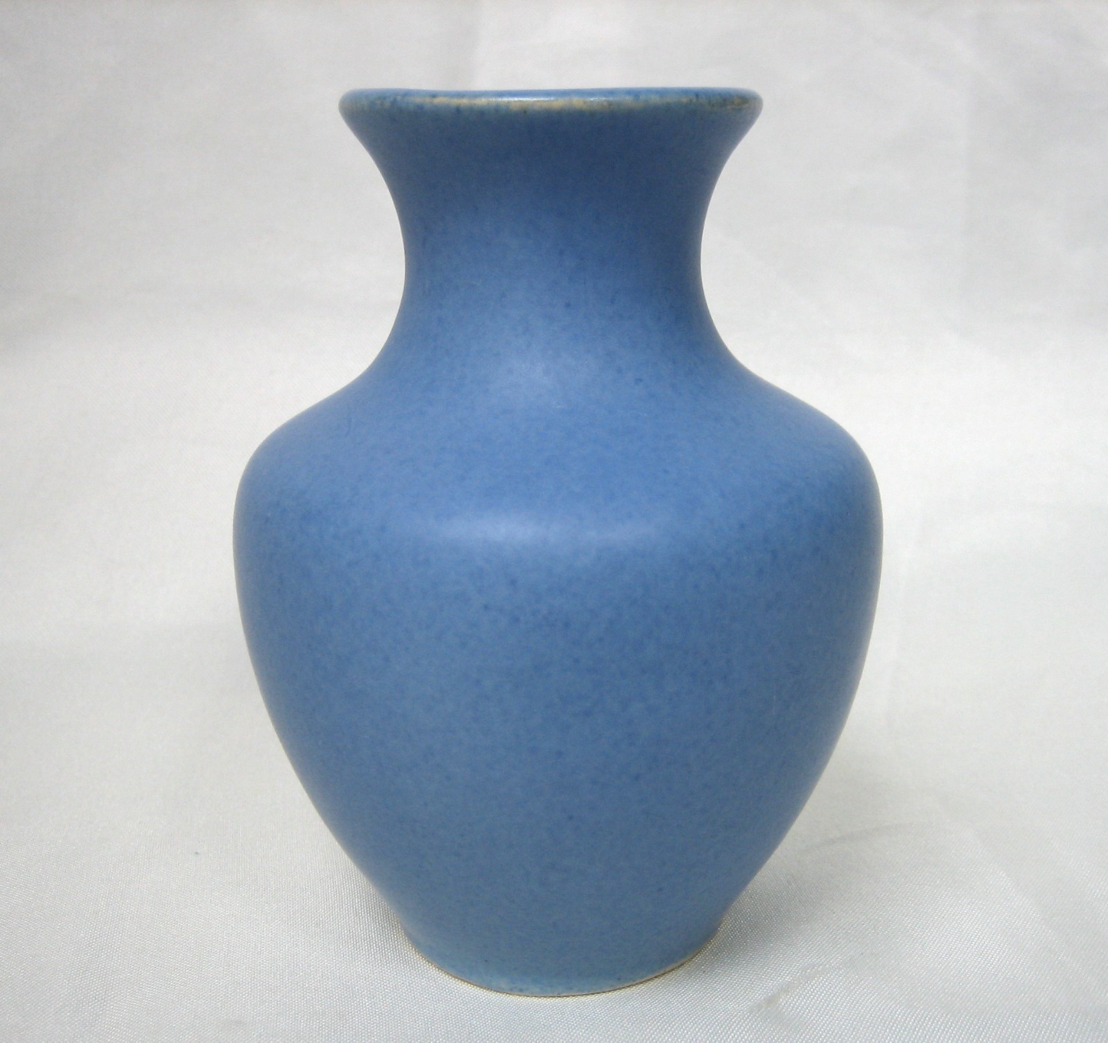 Camark Pottery Arts and Crafts Matte Blue Vase with Impressed Mark