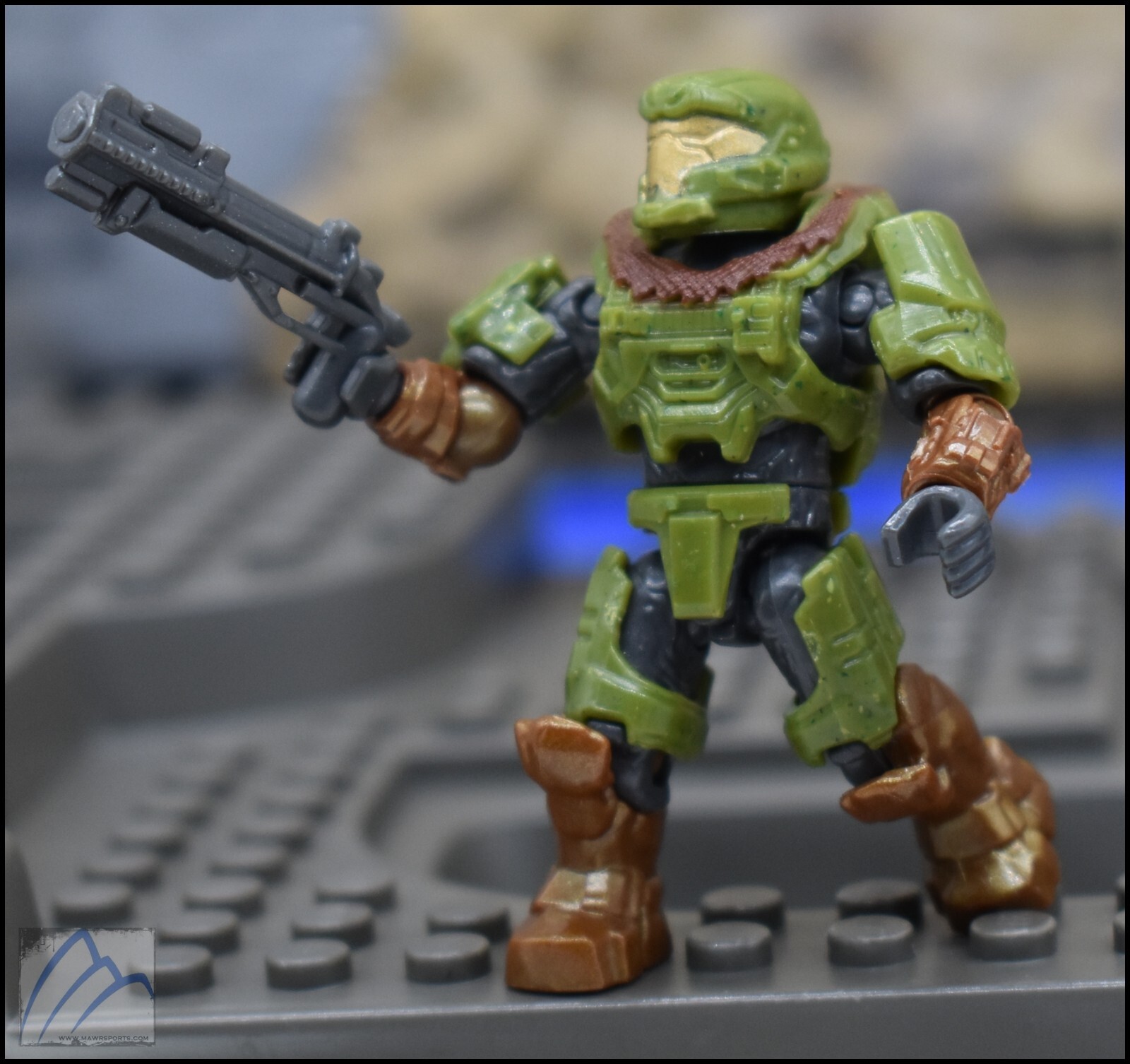 HALO MEGA BLOKS UNSC GREEN SPARTAN JFO MINI FIGURE CNH01