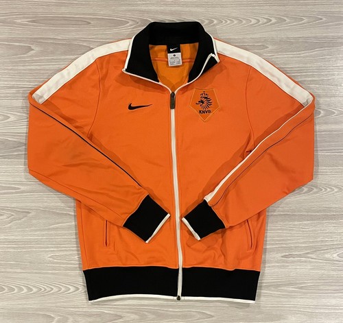 希少サイズ ナイキ オランダ代表 刺繍 エンブレム トラックジャケット XL Nike Netherlands Football Soccer Track Top Jacket Orange