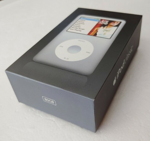 Apple iPod Classic Empty Black Box for 6th Gen 80G + Packaging + Guide + Decals
