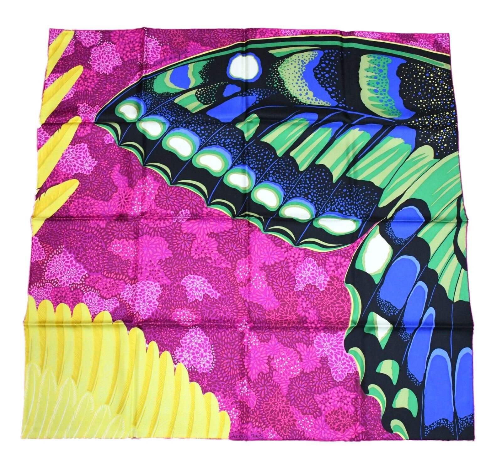 Hermes Scarf L'Esprit de la Foret 90 cm silk purple Carre Hermes Scarf L'Esprit de la Foret 90 cm silk purple Carre