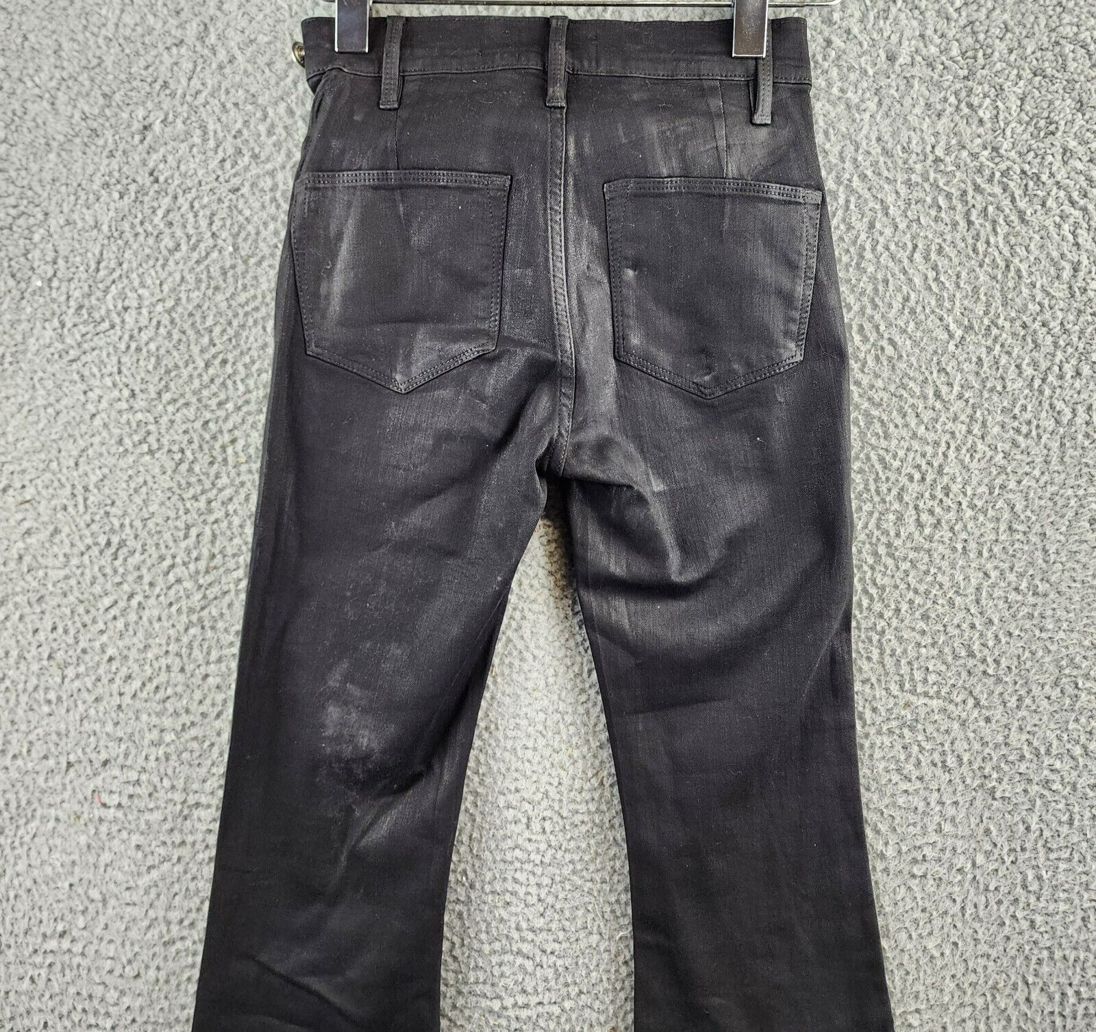 FRAME Le Flare De Françoise High Rise Stretch Flare Jeans Women's 24 Black - Picture 14 of 15