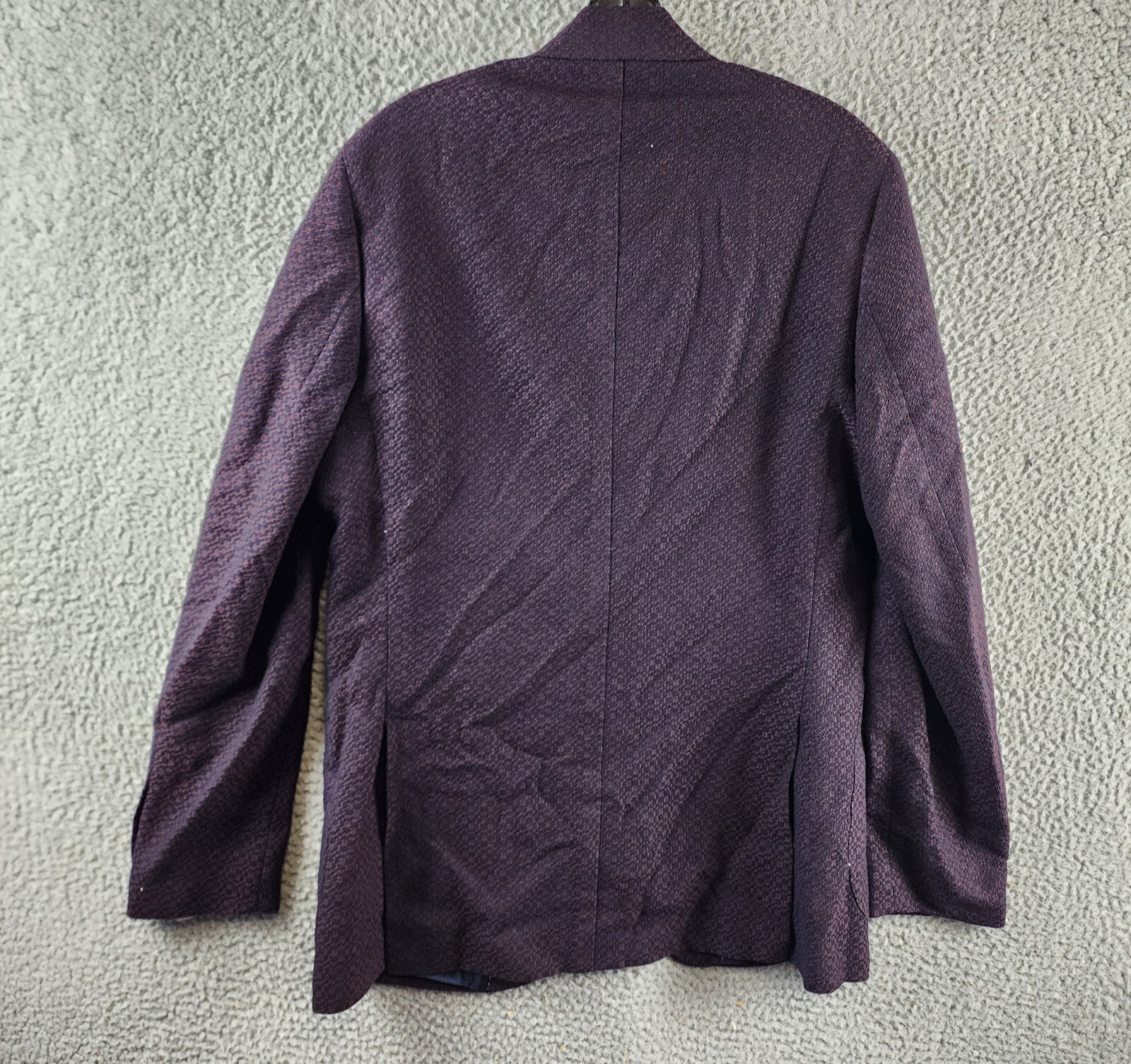 Jack Victor Textured Jersey Unstructured Sport Coat Mens 40R Burgundy Wool Blend - Picture 13 of 15
