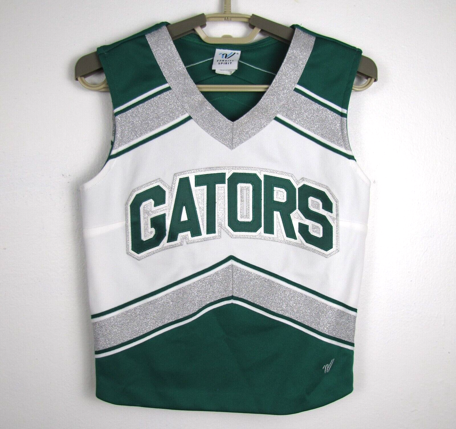 VARSITY SPIRIT X Gators Size PX 34+1 Green & Silver Glitter
