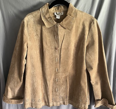 Live A Little Leather Jacket Light Camel Color Size Large Awesome Detail