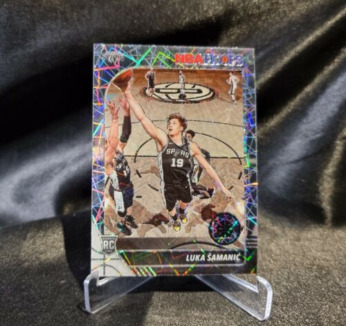 Luka Samanic 2019-20 Hoops Premium Silver Laser Rookie Card #216  Spurs ???. rookie card picture