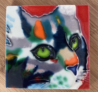 Cat Face 4x4 Decorative Ceramic Wall Art Tile New Backsplash Gift