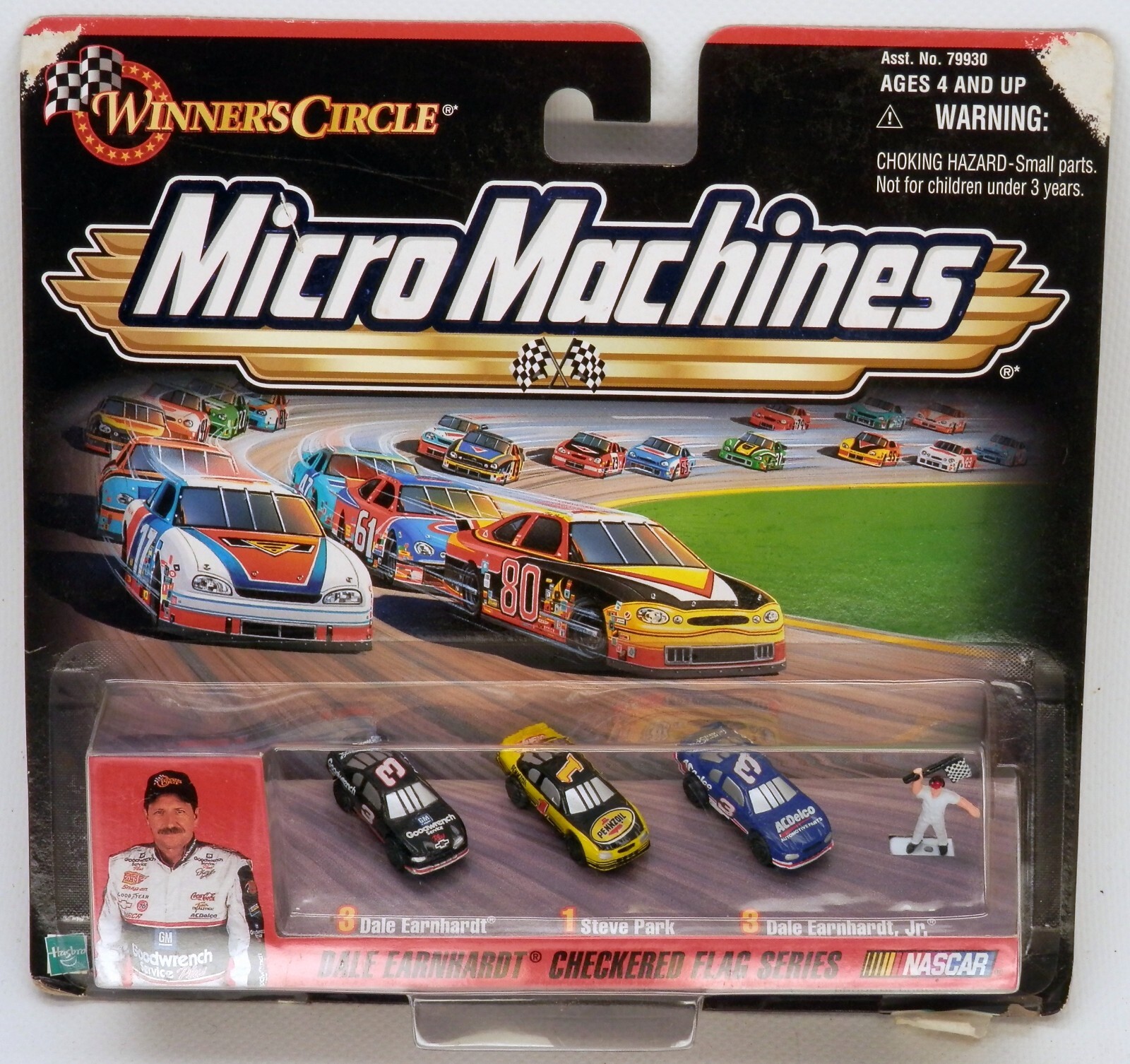 Micro Machines Dale Earnhardt Sr & Jr Steve Park Checkered