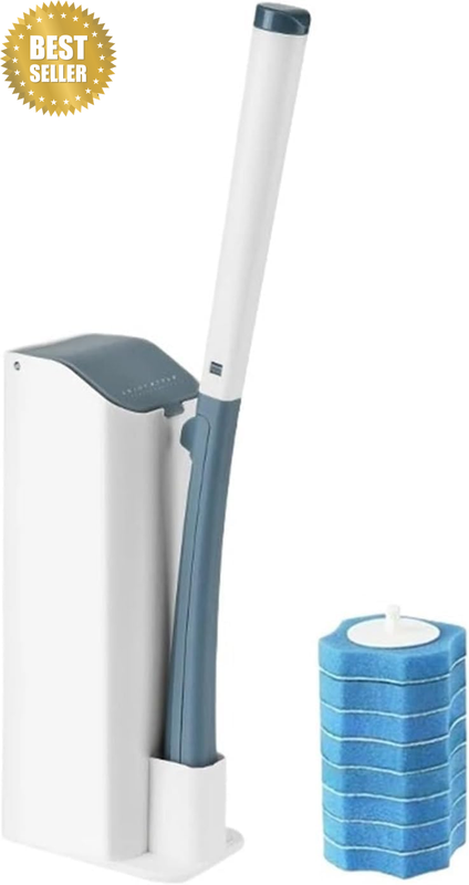Disposable Toilet Brush Holder Set, Toilet Bowl Cleaner Kit with 8PCS Toilet Bru