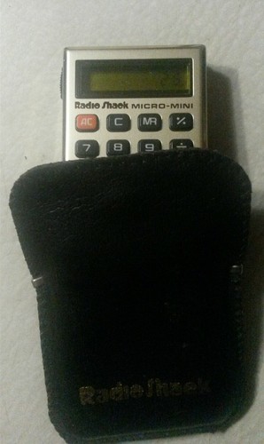 RARE VTG 80's Radio Shack Micro-Mini Calculator EC-222 W/ Case