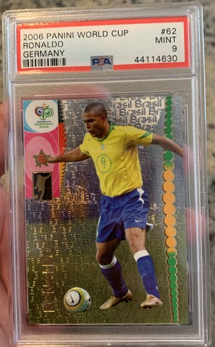 2006 World Cup Panini Ronaldo Foil Card Brazil PSA 9
