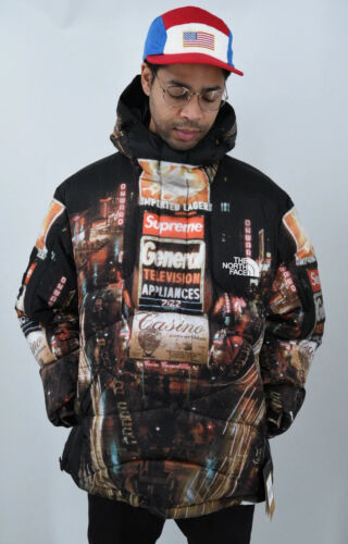 Supreme × The North Face TNF Times Square 1/2 Zip 800 Fill Hooded Jacket  Large