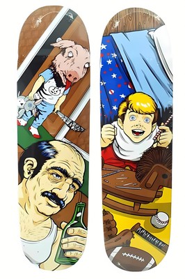 RARE Sean Cliver Skateboard MOTEL HELL & SUGAR RUSH Deck Set Skate Supreme 2010