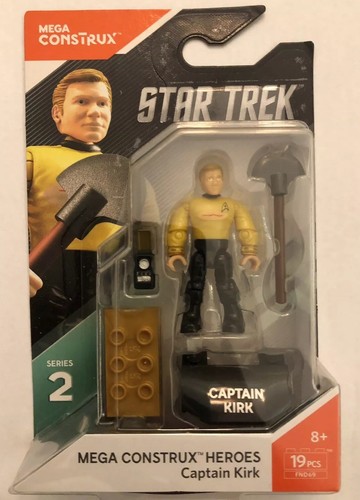 Mega Construx Heroes Captain Kirk & Commander Spock Star Trek Series 2 Set
