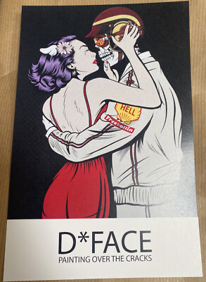 D*FACE ART SHOW CARD Painting Over The Cracks 2022 Solo Exhibit Street Art