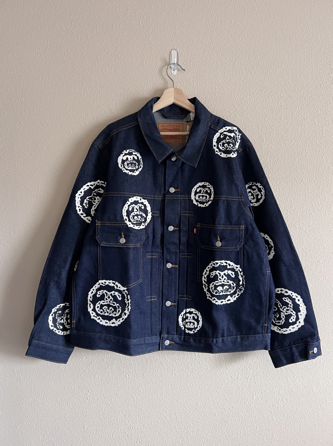 Denim Tears x Stussy x Levi's Type 2 Raw Denim Jacket - Size Denim Tears x Stussy x Levi's Type 2 Raw Denim Jacket - Size