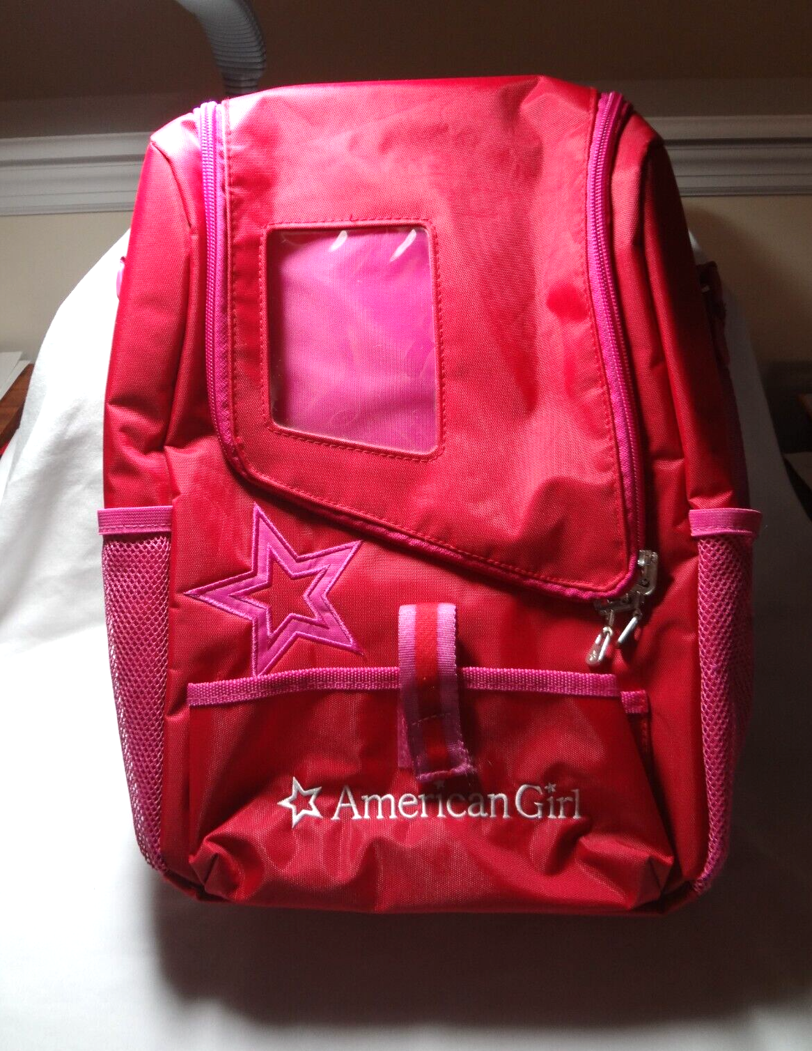 American Girl Doll Case Carrier - Red/Hot Pink - RN92138
