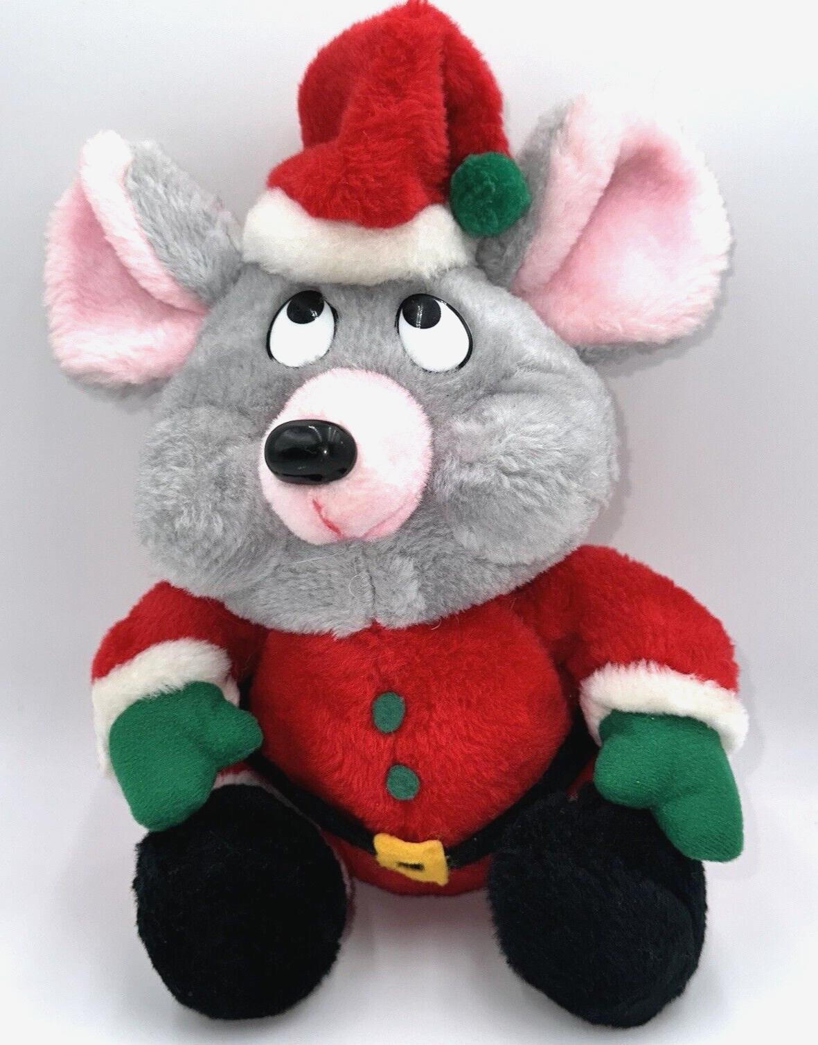Vintage Fun World Plush Santa Christmas Mouse 10