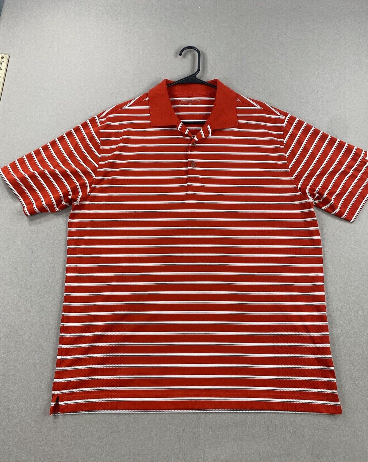 Nike Dri Fit Polo Shirt Mens L Large Red Black White