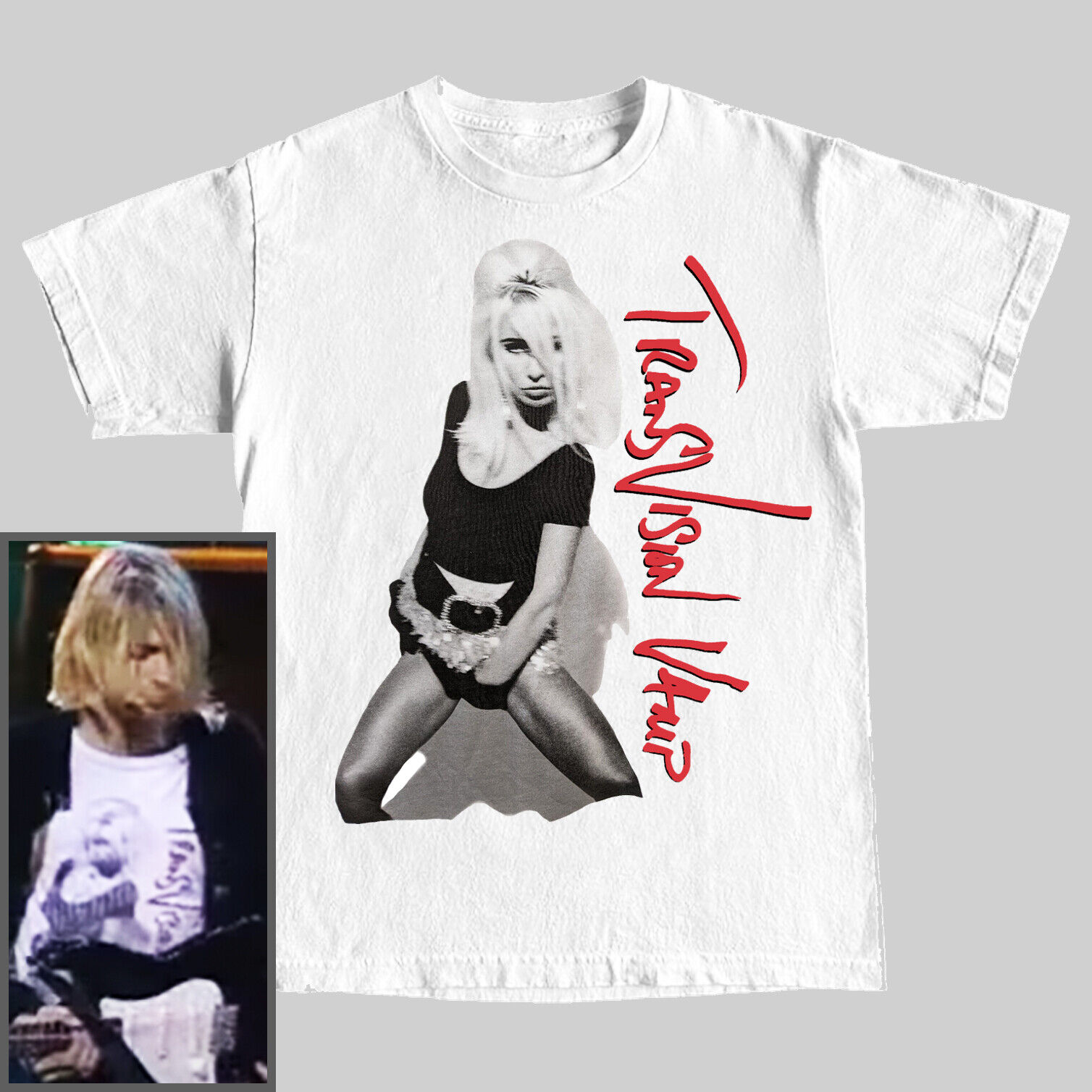 Transvision Vamp T-Shirt (worn by Kurt Cobain / Nirvana Transvision Vamp T-Shirt (worn by Kurt Cobain / Nirvana