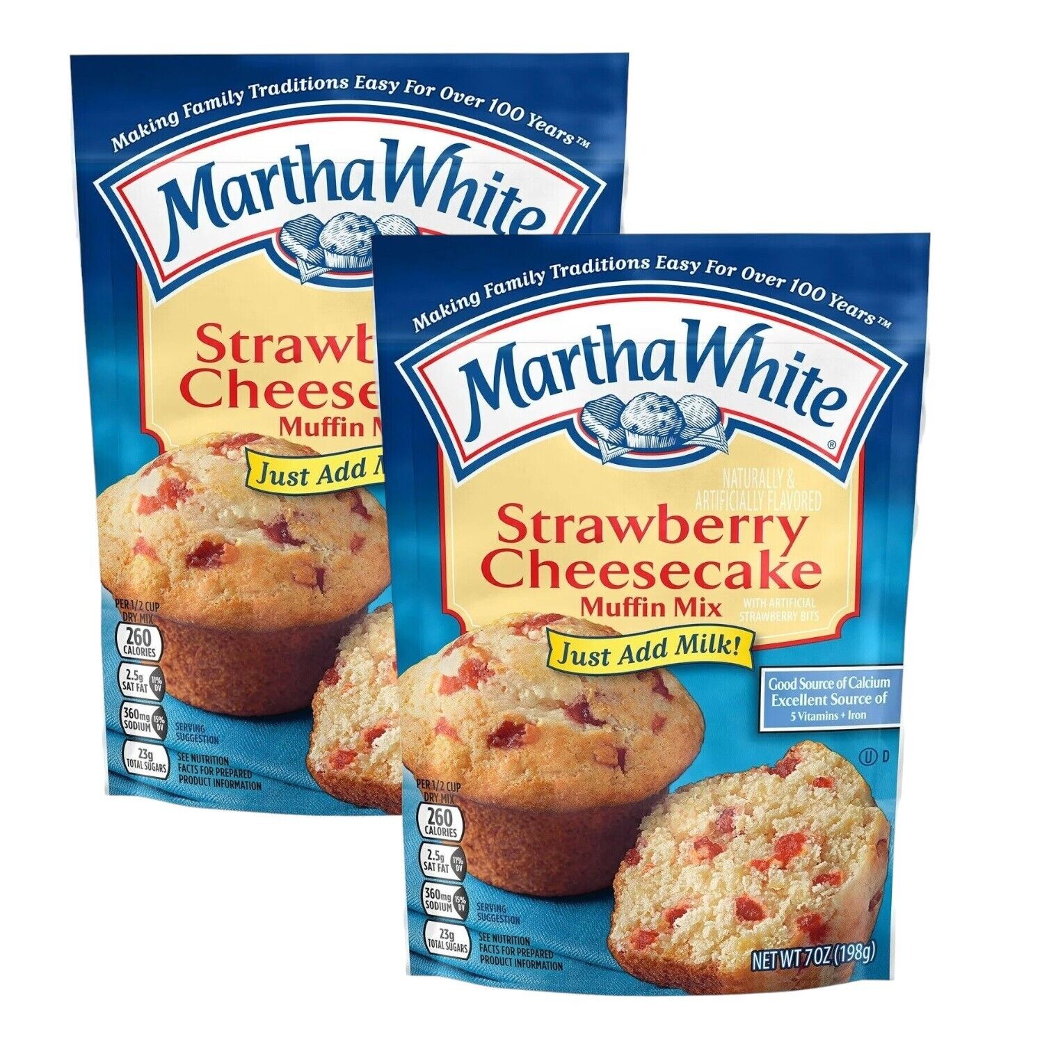 Martha White Strawberry Cheesecake Muffin Mix, 7 Oz Bag 2 Martha White Strawberry Cheesecake Muffin Mix, 7 Oz Bag 2