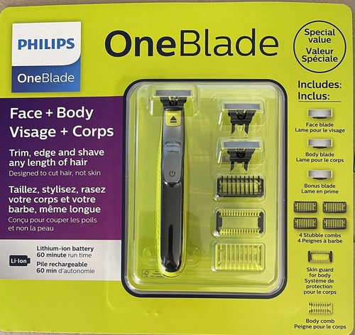 Philips OneBlade メンズ電気シェーバー Philips Norelco OneBlade Face & Body Hybrid Electric Trimmer