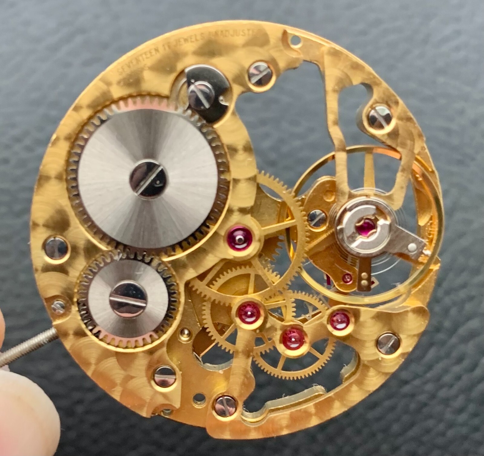 GENUINE ETA UNITAS 6498 SKELETON MOVEMENT, PERLAGE STYLE