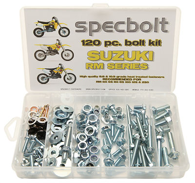 120pc Bolt Kit Suzuki RM 60 65 80 85 125 250 plastic engine frame fender 370 400