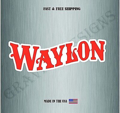 Waylon Jennings Country Music Vinyl Sticker Decal Car Bumper Water Resistant