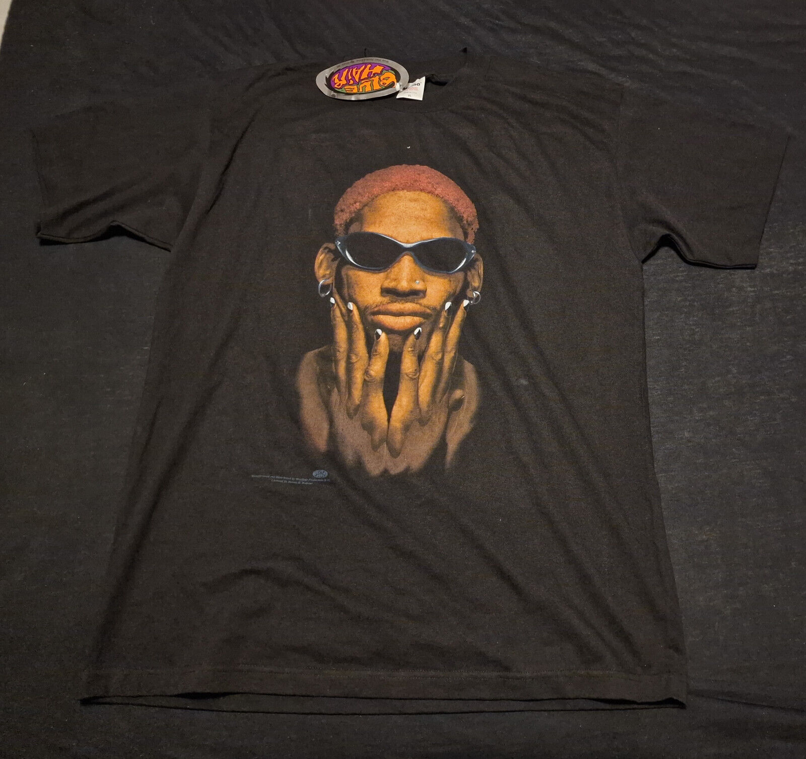 Dennis Rodman Vintage Shirt Size XL Blue Hair NEW Not Of Dennis Rodman Vintage Shirt Size XL Blue Hair NEW Not Of