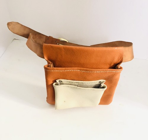 LEATHER BELT POUCH PURSE Hand Made Money Tool Bag Crafted Wallet Women XL Men L