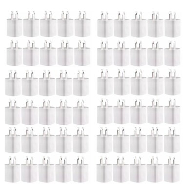 Lot White USB 1A Power Adapter AC Home Wall Charger US Plug FOR iPhone 5 6 7 8 X