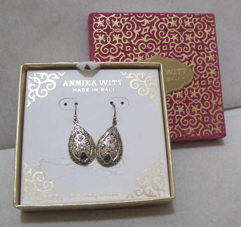 ANNIKA WITT Bali 925 Sterling Silver Mystic Topaz Teardrop Earrings